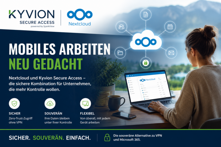 Nextcloud und Kyvion Secure Access: Die souveräne Alternative zu VPN und Microsoft 365 für mobiles Arbeiten | Kyvion Security Blog