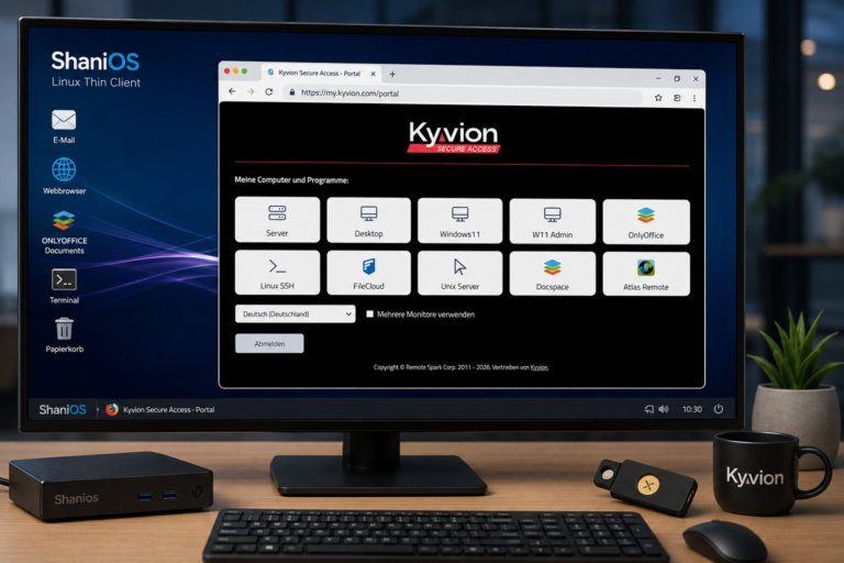 Linux Thin Client neu gedacht: ShaniOS, Kyvion Secure Access und der GoTrust Idem Key als moderne Alternative zu klassischen Thin-Client-Lösungen | Kyvion Security Blog