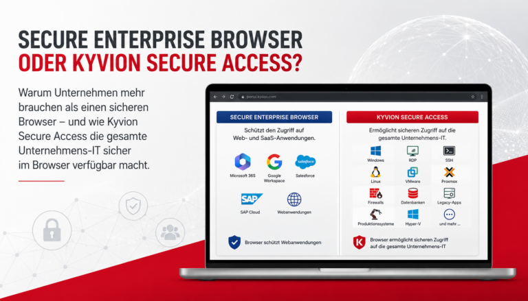 Secure Enterprise Browser oder Kyvion Secure Access? Warum Unternehmen mehr brauchen als einen sicheren Browser | Kyvion Security Blog