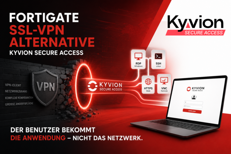 FortiGate SSL-VPN Alternative: Warum Kyvion Secure Access mehr als nur ein Ersatz ist | Kyvion Security Blog